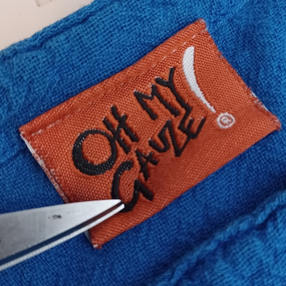 Oh My Gauze Sleeveless Lagenlook Minimalist Beach 100% Cotton Gauze Maxi Dress - Picture 9 of 15